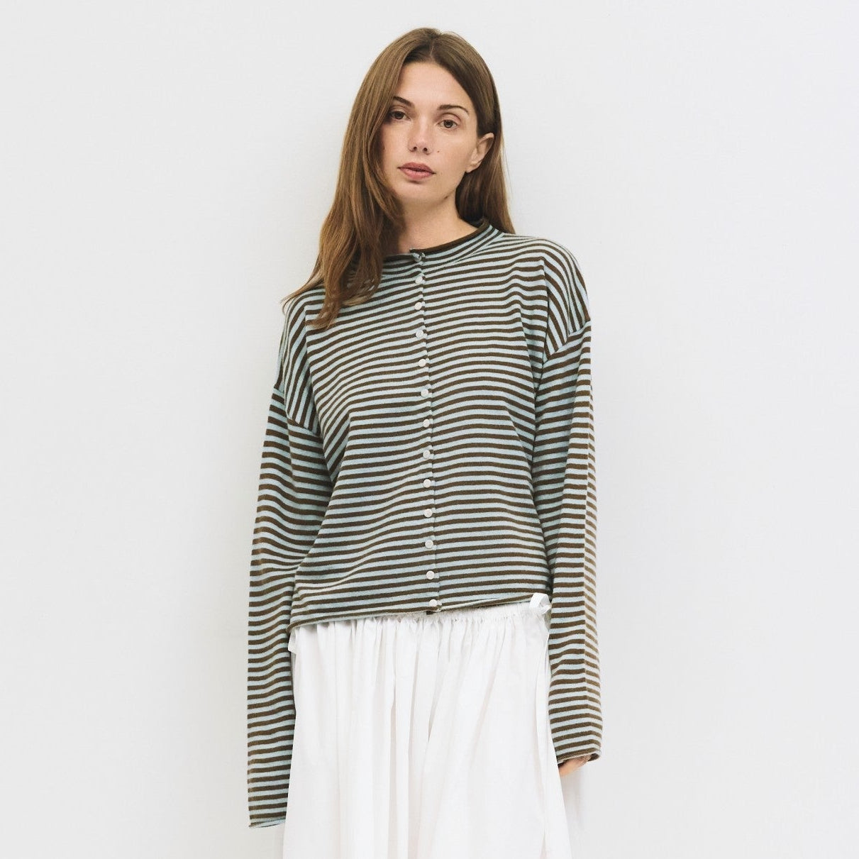 The Elisa Cardigan Blue-Brown