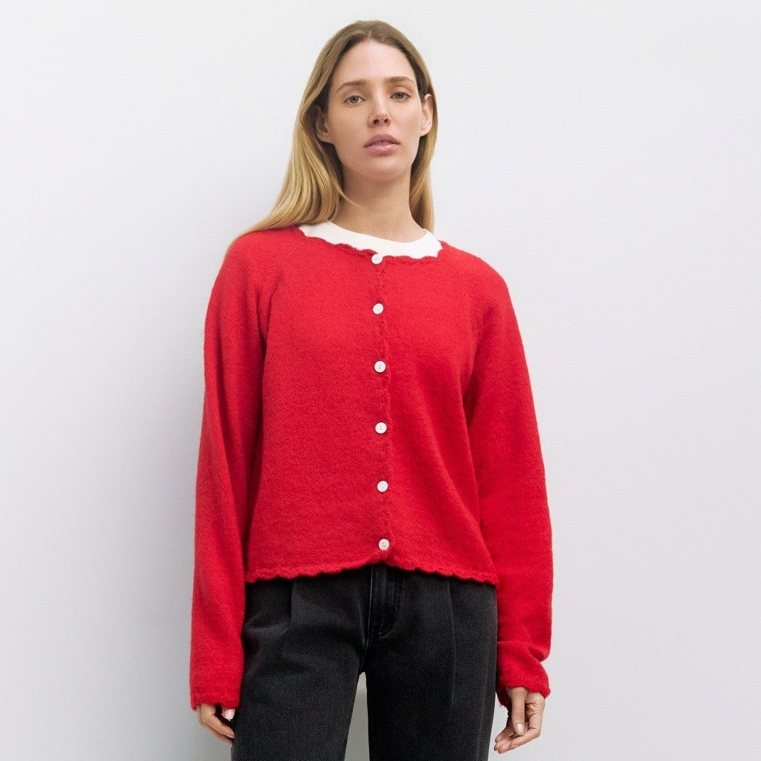 The Tiffany Cardigan Red - shoostore