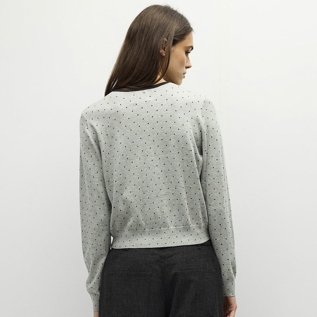 The Caroline Cardigan Grey/Black