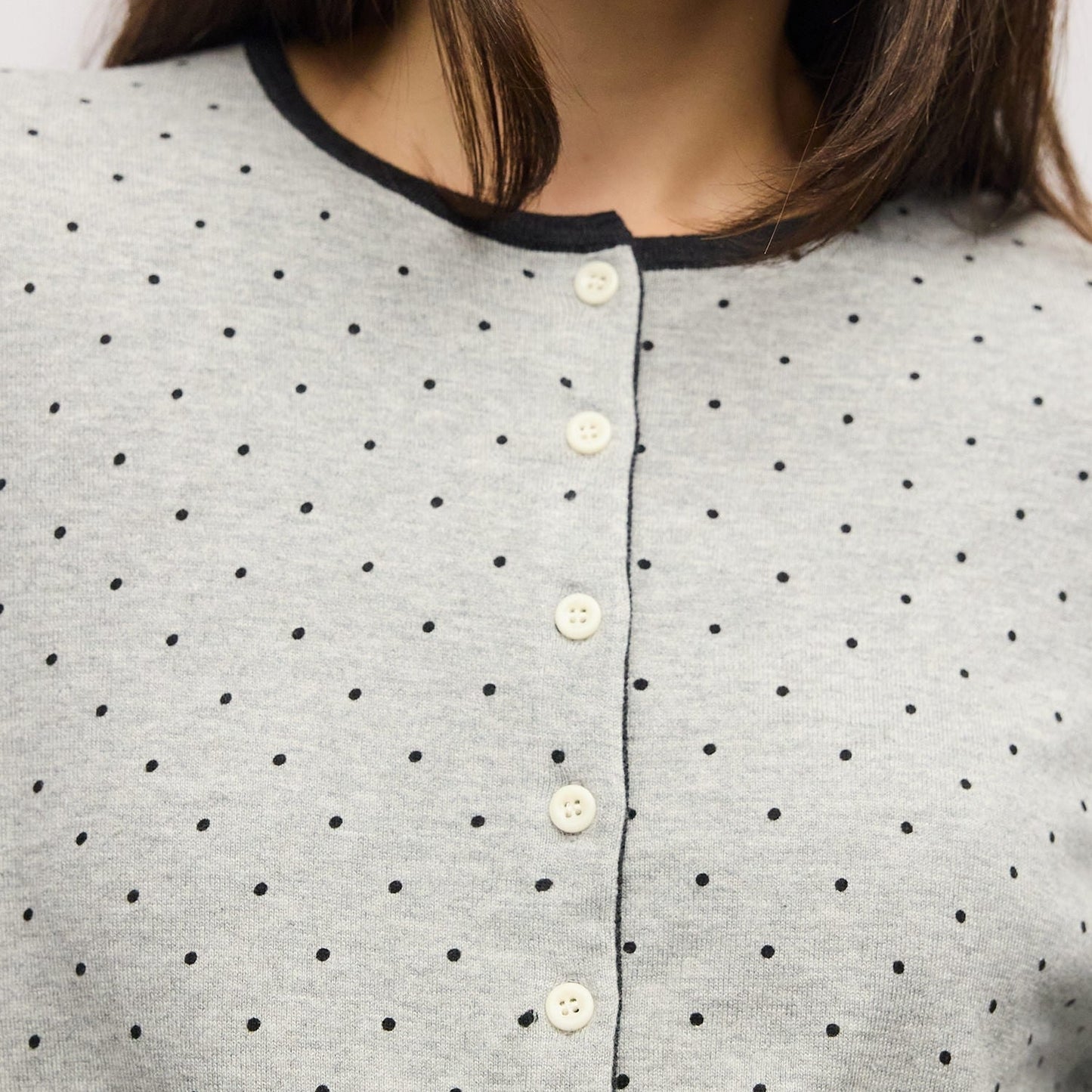 The Caroline Cardigan Grey/Black