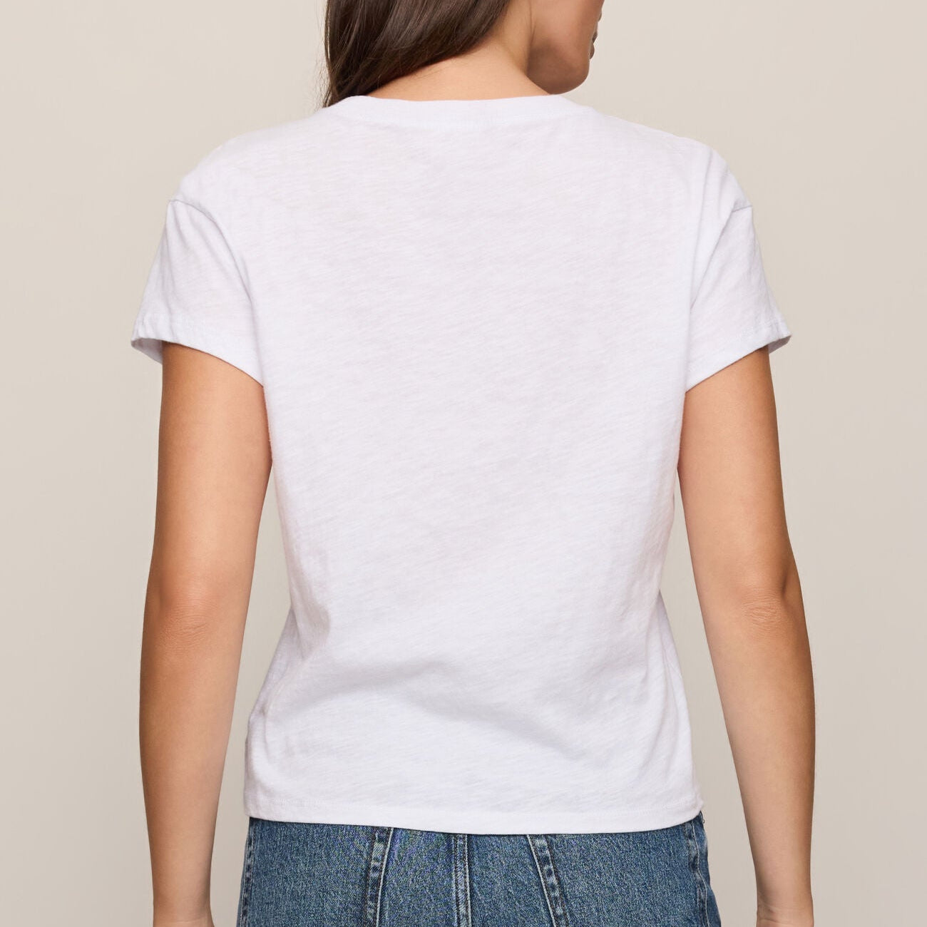 Modern Slub Tee In White