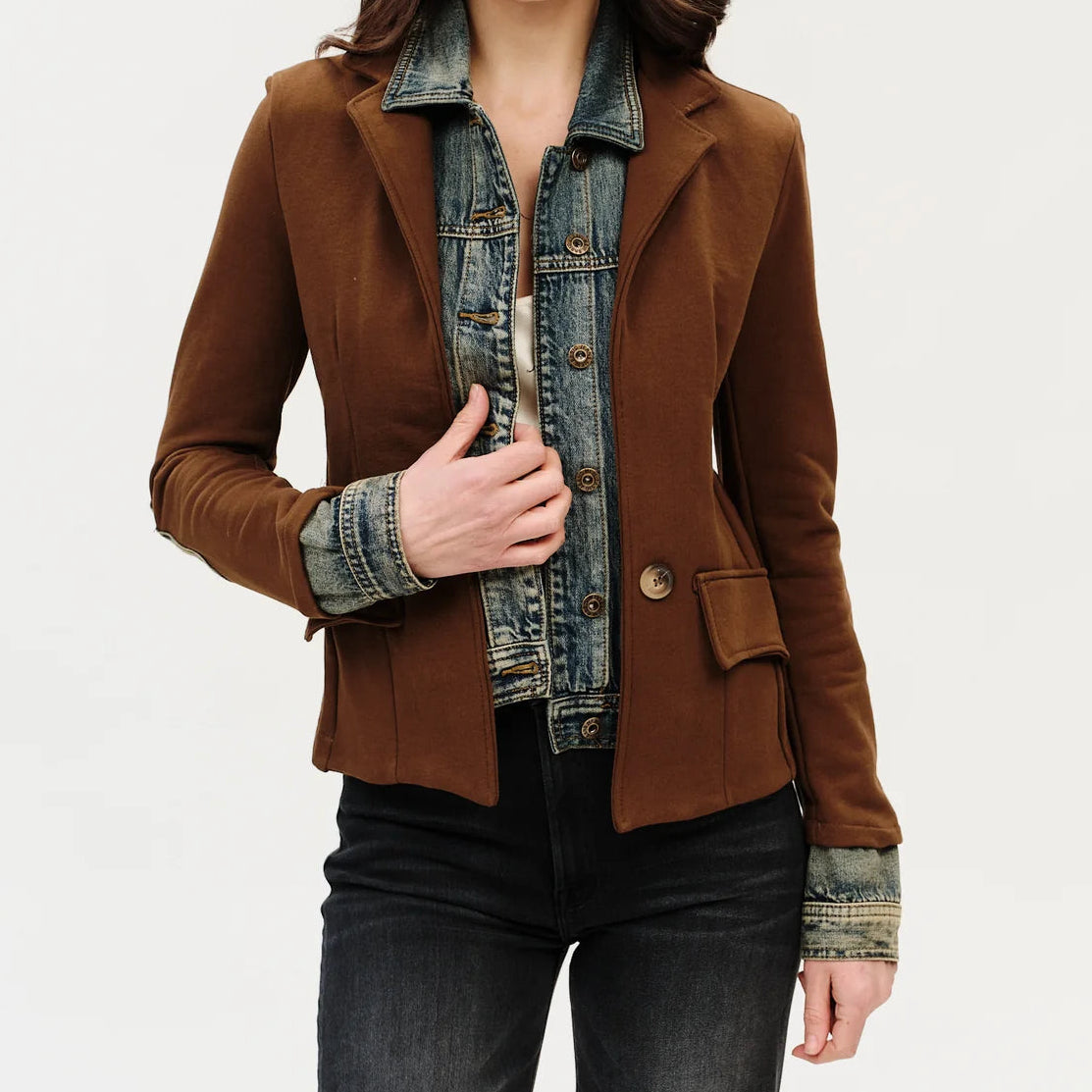Six Fifty Clarissa Blazer Dark Brown - shoostore