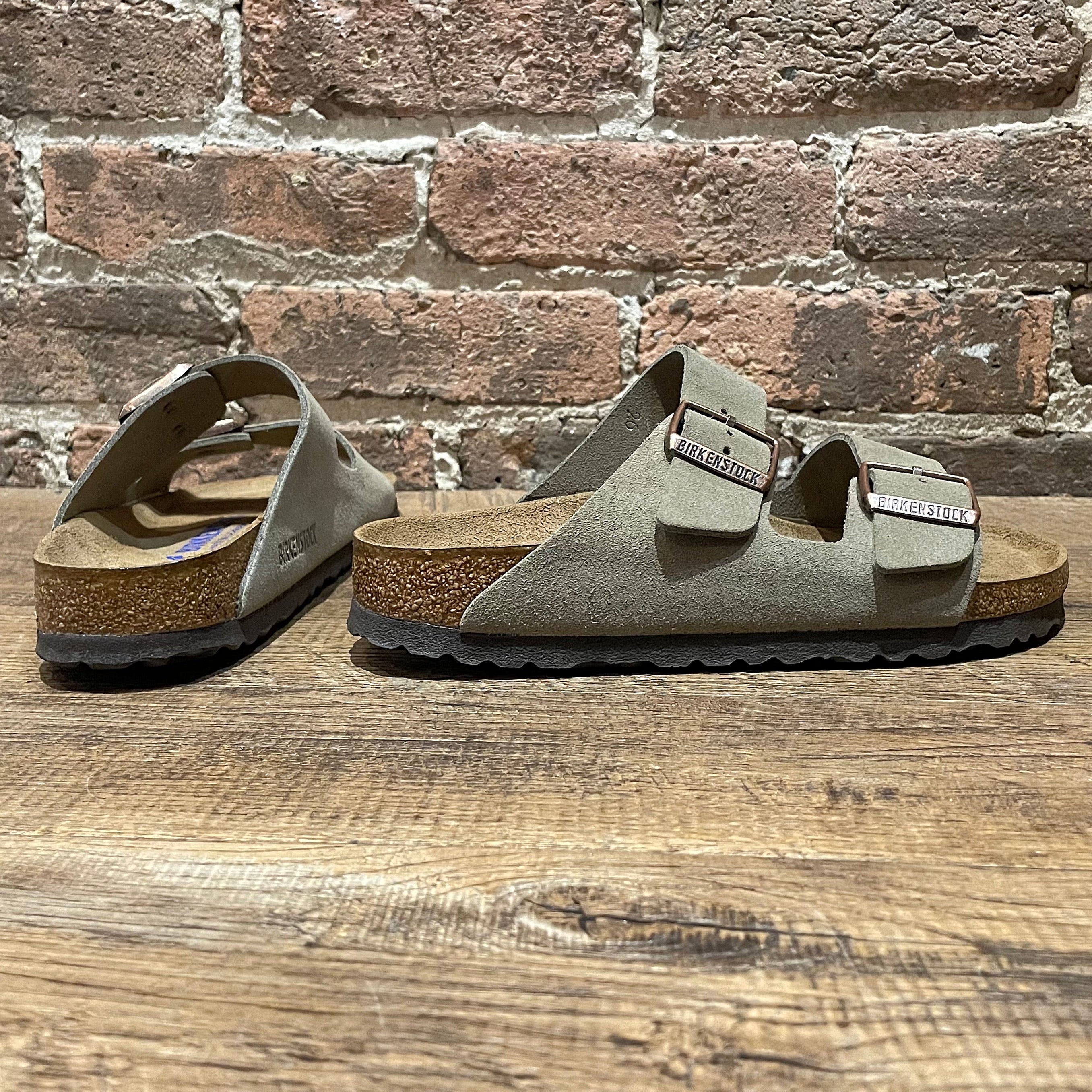 Birkenstock arizona taupe suede narrow hot sale