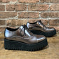All Black Pewter Flatform Oxfordo