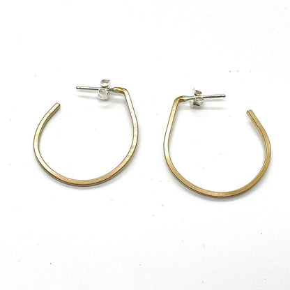 Almost Hoops Earrings-Gold/SS