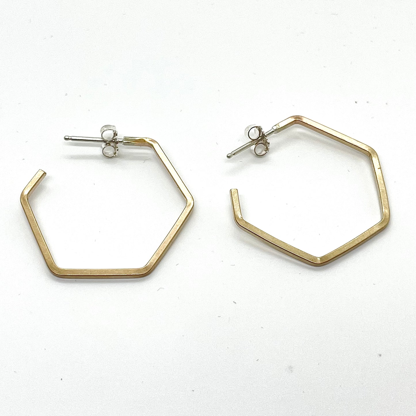 Hex Earrings-Gold/SS