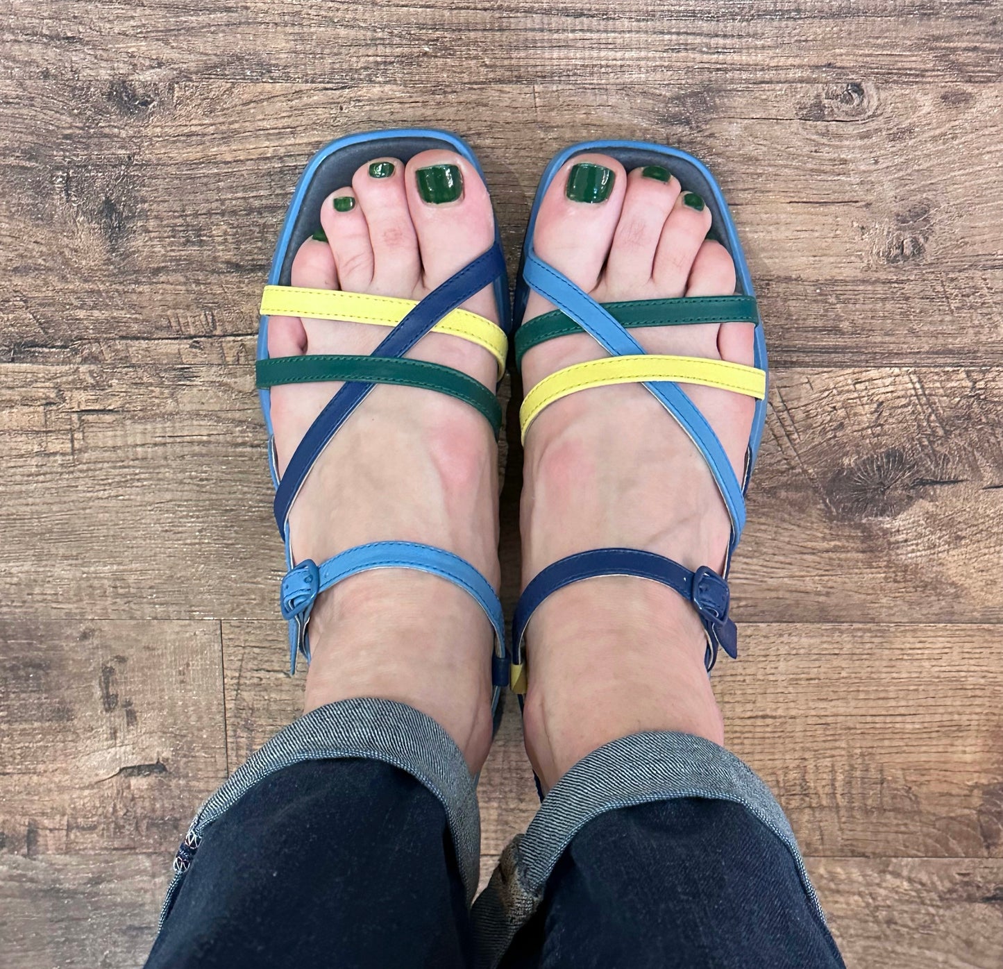 Camper K201504-001 Twins Sandal Blue/Green