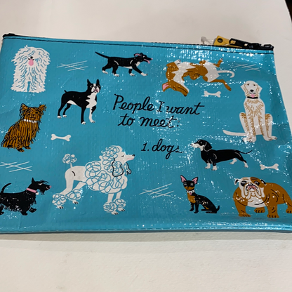 Blue Q Zipper Pouch - shoostore