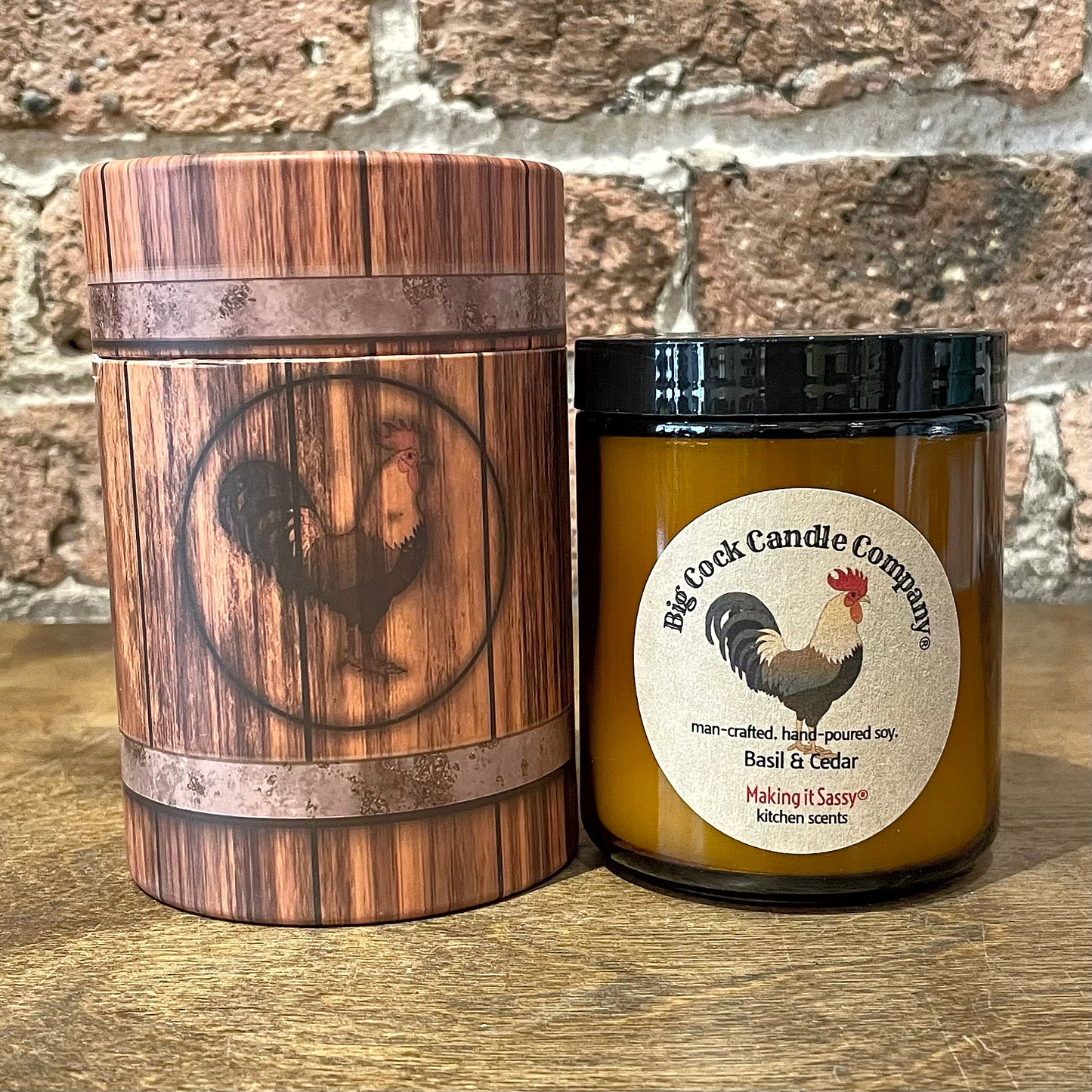 Big Cock Candle Basil/Cedar