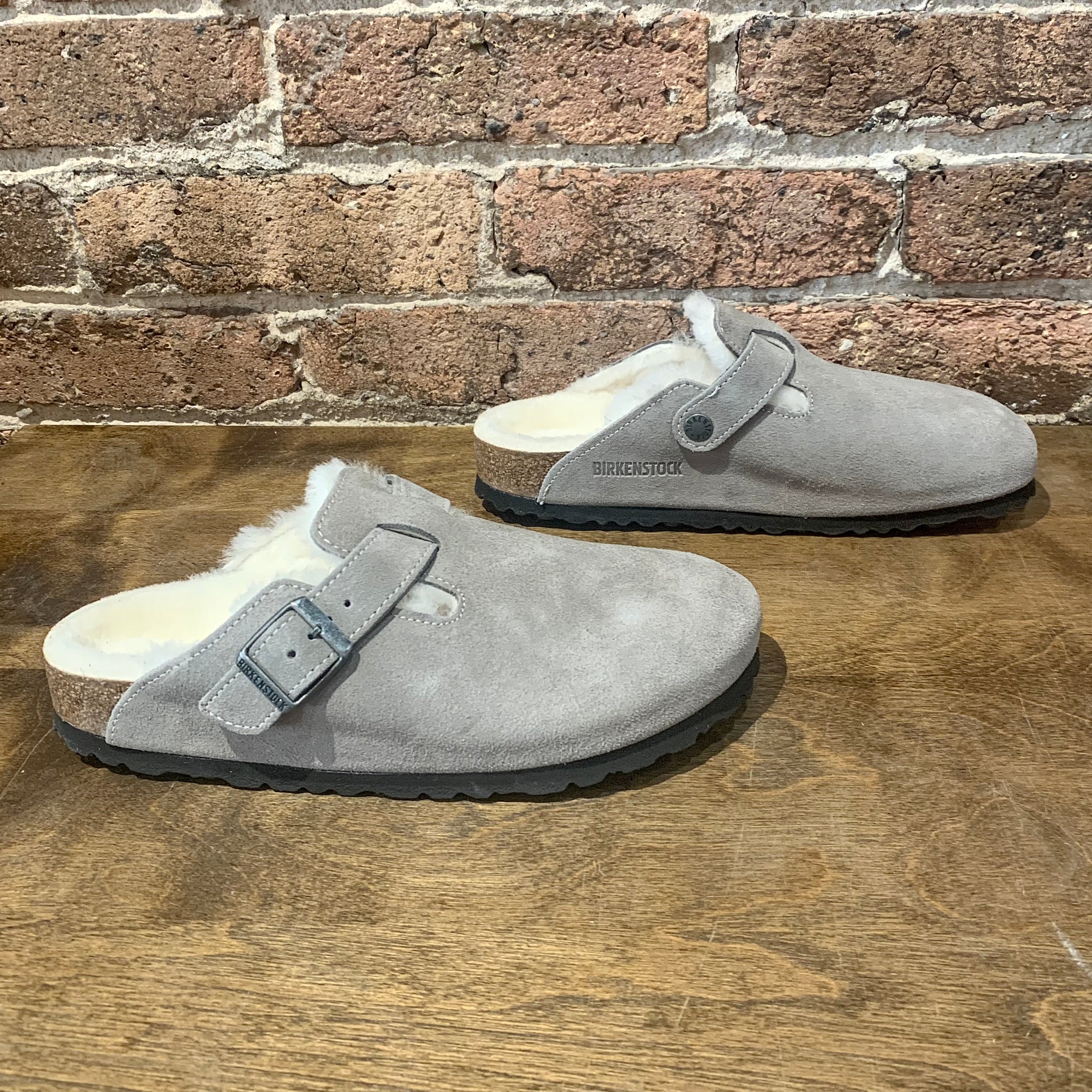 Birkenstock discount shearling grey